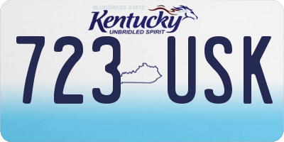 KY license plate 723USK