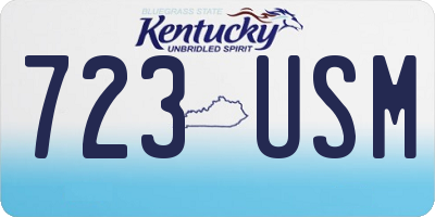 KY license plate 723USM