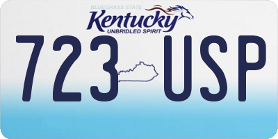 KY license plate 723USP