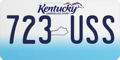 KY license plate 723USS