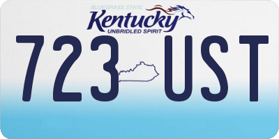 KY license plate 723UST