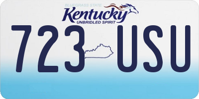 KY license plate 723USU