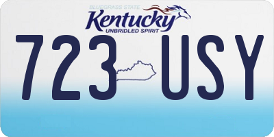 KY license plate 723USY