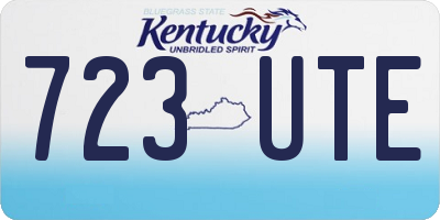 KY license plate 723UTE