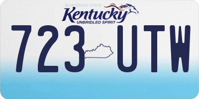 KY license plate 723UTW