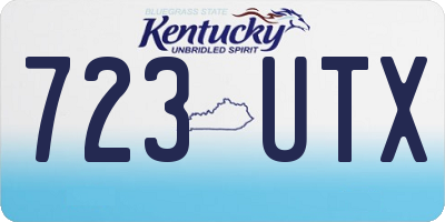 KY license plate 723UTX