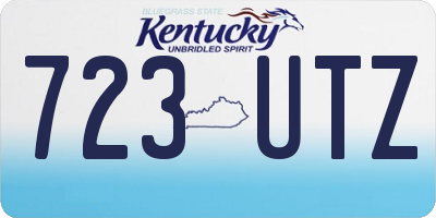KY license plate 723UTZ