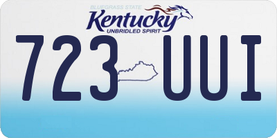 KY license plate 723UUI