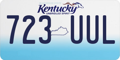 KY license plate 723UUL