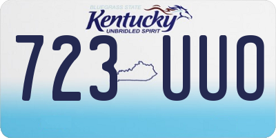 KY license plate 723UUO