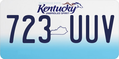 KY license plate 723UUV