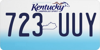 KY license plate 723UUY