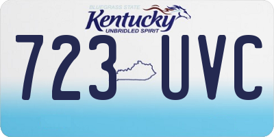 KY license plate 723UVC