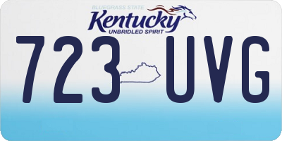 KY license plate 723UVG