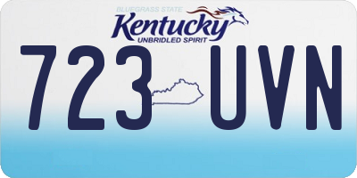 KY license plate 723UVN