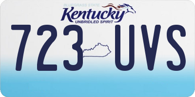KY license plate 723UVS