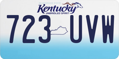 KY license plate 723UVW