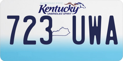 KY license plate 723UWA