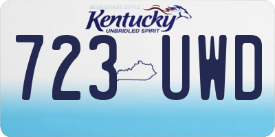 KY license plate 723UWD