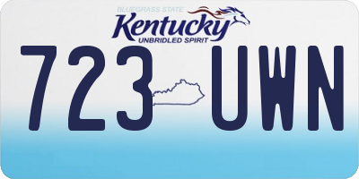 KY license plate 723UWN