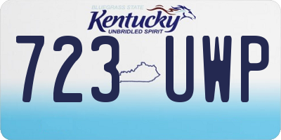 KY license plate 723UWP