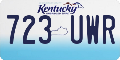KY license plate 723UWR