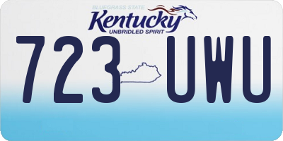 KY license plate 723UWU