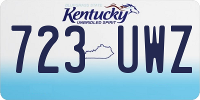 KY license plate 723UWZ