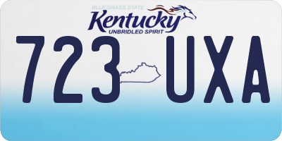KY license plate 723UXA