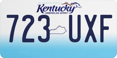 KY license plate 723UXF