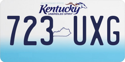 KY license plate 723UXG