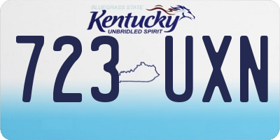 KY license plate 723UXN