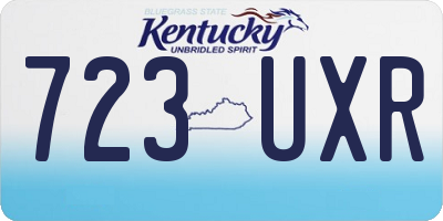 KY license plate 723UXR