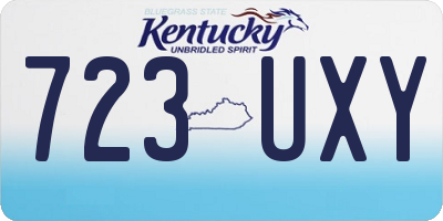 KY license plate 723UXY