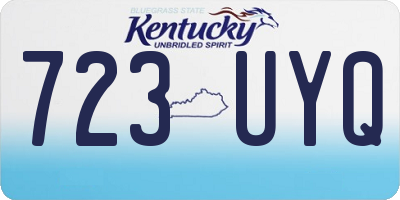 KY license plate 723UYQ