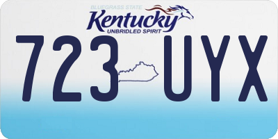 KY license plate 723UYX