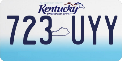 KY license plate 723UYY
