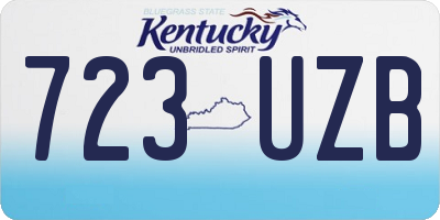KY license plate 723UZB