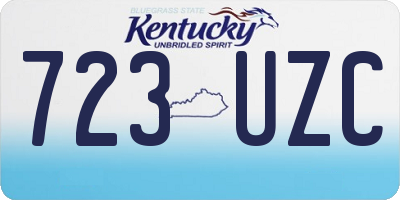 KY license plate 723UZC