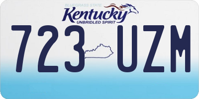 KY license plate 723UZM