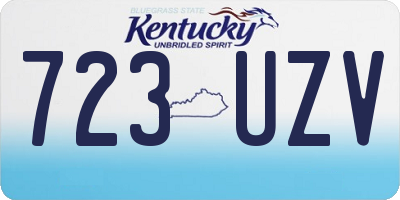 KY license plate 723UZV