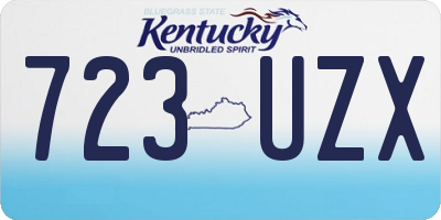 KY license plate 723UZX