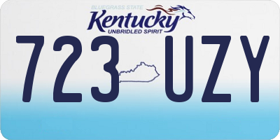 KY license plate 723UZY