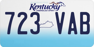 KY license plate 723VAB