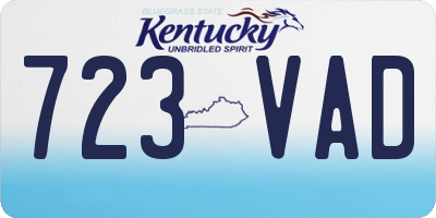 KY license plate 723VAD
