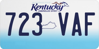 KY license plate 723VAF