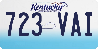 KY license plate 723VAI