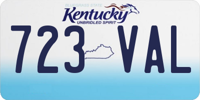 KY license plate 723VAL