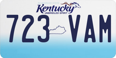 KY license plate 723VAM