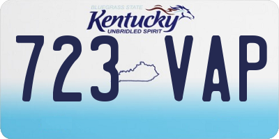 KY license plate 723VAP